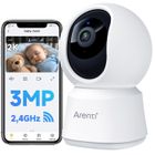 ARENTI 2K Caméra Surveillance WiFi Intérieur, 2,4GHz Caméras WiFi avec Vision Nocturne, 355° PTZ Caméra Chien, Suivi Automatique