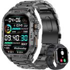 1...LIKE NO OTHER Montre Connectée Hommes, Amoled de 1,96 Pouces, Suivi Sante avec Tension Arterielle/Oxymetre, Appel Bluetooth, 380 mAh, Noir