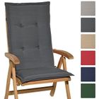 BEAUTISSU HOME STYLE Beautissu Coussin dossier haut Loft HL 120x50x6cm Gris Graphite - Coussin chaise dossier haut - Coussin exterieur jardin
