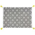 GELCO KYLA Tapis de bain - Coton - 50x70 cm - Blanc et Noir