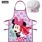 MGS33 Tablier Enfants - Disney - Minnie - 100% Polyester - 2 pièces - Rose