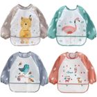 KAKOO 4PCS Bavoir à Manches Longue pour Bébé alimentation Imperméable à l'eau, Blouse Tablier Bébé de 1 à 4 ans