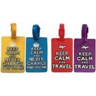 NOVAGO 4 Étiquette à Bagages , à Valise, à Sac à Dos, Porte adresse - KEEP CALM - 4 Couleurs