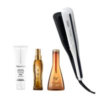 L’Oréal Professionnel - Lisseur Steampod 3 + Crème cheveux épais + Duo Shampooing et Huile Mythic Oil