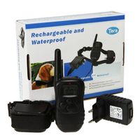 Tera® collier de dressage rechargeable étanche avec fonction de vibration sonore choc électrique pour entraîner chien