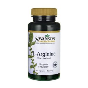 ACIDES AMINES - BCAA Swanson+L-Arginine 500 mg 100 capsules