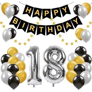 Deco Anniversaire Noir Et Argent Cdiscount