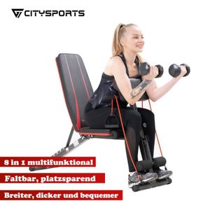 BANC DE MUSCULATION Banc de musculation pliable CITYSPORTS - S1 - Noir - 120 kg - Fitness - Mixte