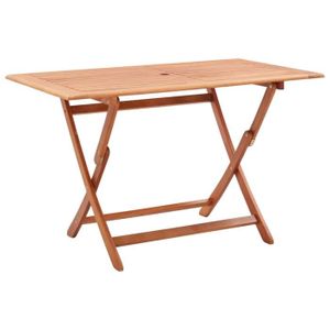 TABLE DE JARDIN  DEX Table pliable de jardin 120x70x75 cm Bois d'eu