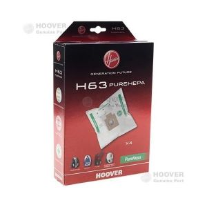 Vhbw 10x Sacs remplacement pour Hoover 35600536, H63 pour aspirateur -  microfibres non tissées, 23,8cm x 26,7cm, blanc