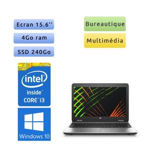 ORDINATEUR PORTABLE HP ProBook 650 G2 - Windows 10 - i3 4Go 240Go SSD 