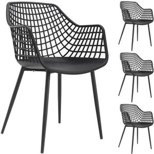 CHAISE Lot de 4 chaises - IDIMEX - LUCIA - Design retro -