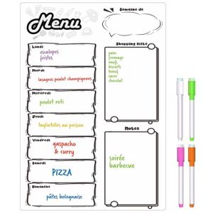 Livre La Femme De Menage POPRUN Calendrier Familial Magnetique Frigo, Tableau Blanc Planificateur Mensuel Magnu00e9tique Effau00e7able Parfait Pour Organiser Le Mois 60u00d740cm Planning Semaine