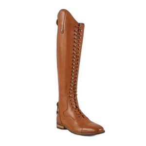 Bottes D'équitation Femme Elan - Pointure 7.5 - Cuir Véritable - 19 Cm De Haut