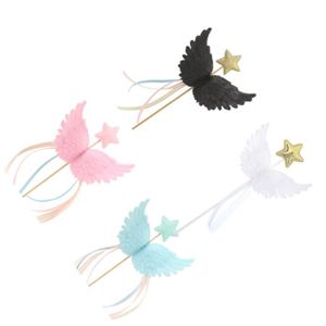 4pcs Decoration De Gateau Choisit Belles Ailes D Etoiles Gland Insert Cake Toppers Blanc Rose Bleu Tapis Dessous De Tapis Cdiscount Maison