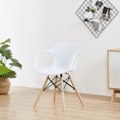 Chaise De Salle A Manger Blanche Alecia Design Moderne Salon