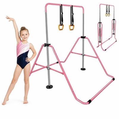 Barre De Gymnastique Pliable Pour Enfants - Hauteur Réglable 115-155 Cm, Charge Max 100 Kg