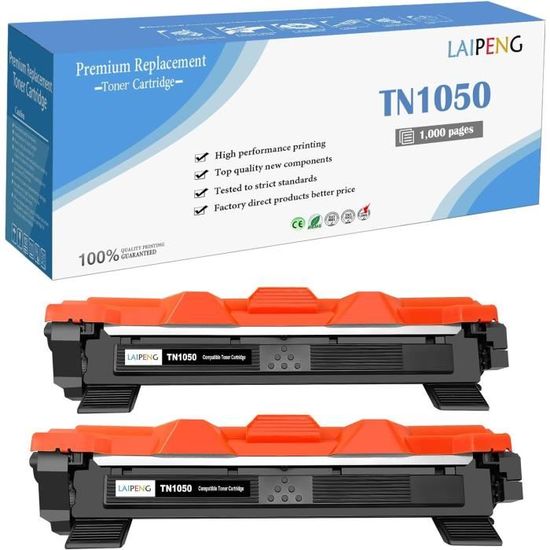 Cartouche Toner TN1050 Compatible Brother DCP1510E MFC1810E - Marque Duston Noir - Neuve
