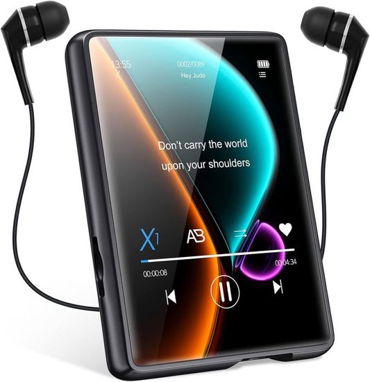 Lecteur audio vidéo MP3-MP4 GENERIQUE Mini lecteur bluetooth mp3 mp4 4 go avec haut-parleurs de musique sport clé multimédia fm - noir
