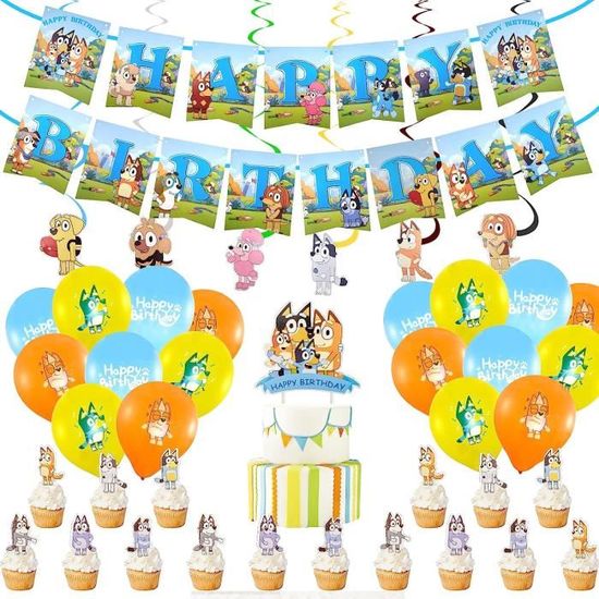 Décoration De Fête D'Anniversaire , 50 Pcs Ballons De Bluey Anniversaire  Décoration Kit Theme Party Supplies Comprend Une Ban[q9182] - Cdiscount  Maison