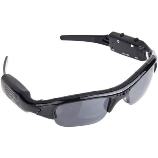 Caméra espion étanche (lunettes UV ensoleillées) avec FULL HD + 16 Go de  mémoire