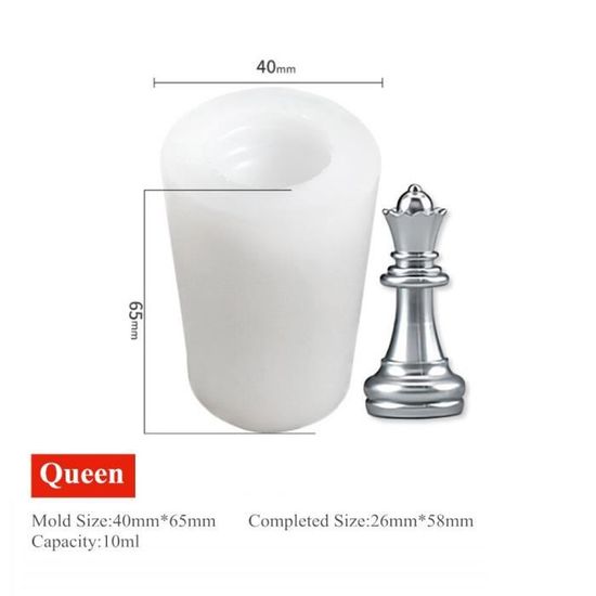 Moule En Silicone LET'S RESIN Pour Fabriquer Des Pièces D'échecs, Grand Modèle, 16 Pièces