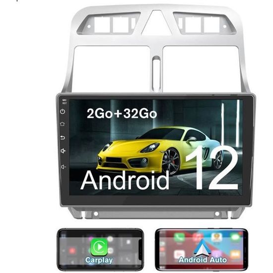 8 Cœur 6+128G] Hodozzy Carplay Android Auto Autoradio Pour Peugeot 307 2002-2013,9 Pouce Touchsreen Avec WiFi/GPS/RDS/FM/BT/USB/DSP+Caméra De Recul
