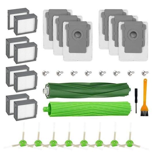 Kit Pièces Rechange Roomba PIBONUS - Brosses, Filtres HEPA Pour I7/i3/j7 Series