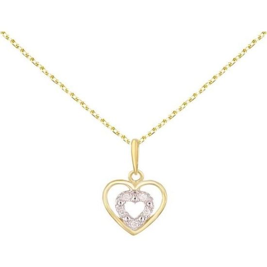 Collier DAMIANI Coeur Diamants - Or Jaune 18 Carats - Pièce De Collection
