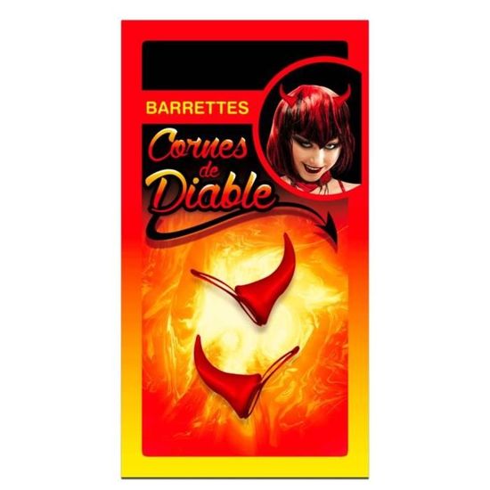 Barrettes Cheveux Cornes De Diable Rouge - Accessoire Cosplay Halloween, Fête Déguisée