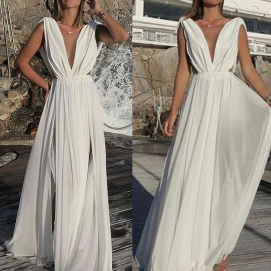 robe blanche soie