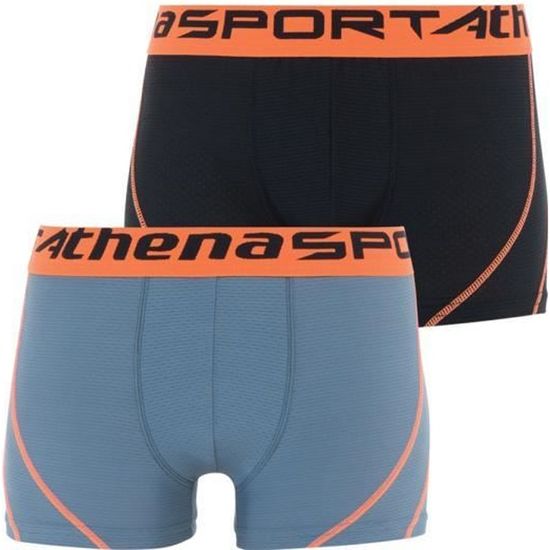 Boxer Sport Garcon ATHENA AIR PERFORMANCE Noir Gris Lot de 2 Microfibre Noir Cdiscount Pret a Porter
