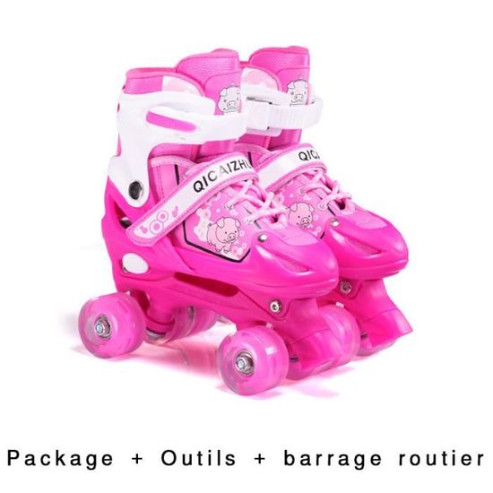 Rollers Quad pour Débutants - LEOCLOTHO - Taille Réglable - Roues