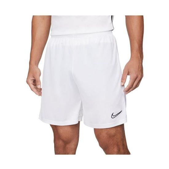 Short de football Nike Dry Academy 21 pour homme Blanc Polyester Coupe Regular