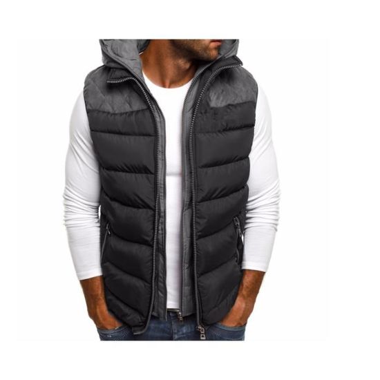 Gilet Sans Manches Homme En Polaire - Doudoune Légère Pour L'hiver, Fermeture éclair, Coupe Décontractée