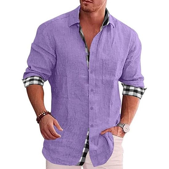 TOFOTL Sweatshirt Homme Manches Longues – Col Rond Boutons Poches, T-Shirt Casual Léger Doux Slim Fit Printemps Été