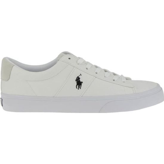 Basket homme Ralph Lauren Sayer Noir Pointure 43 Sneakers en toile et cuir suede Noir Cdiscount Chaussures