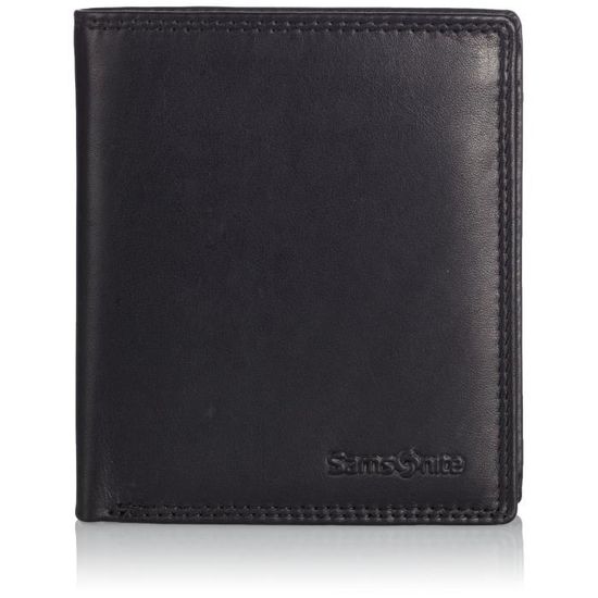 Porte-cartes Samsonite Attack 2 - Cuir De Vachette, 10 Cm, Noir - 6 Porte-cartes + Compartiment Billets, RFID