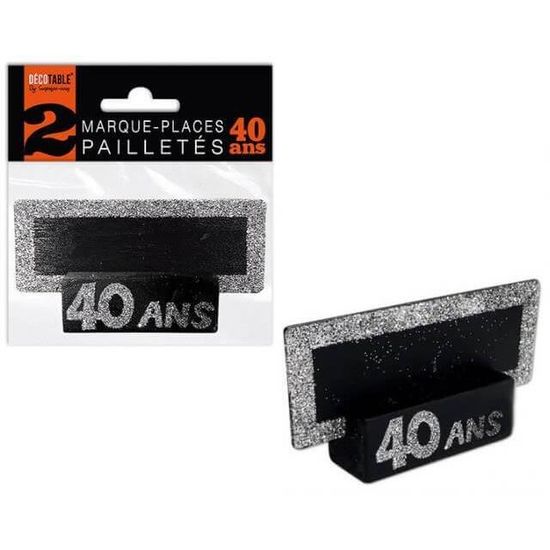 Marque-place argent anniversaire 40ans (x2) REF/MPP04