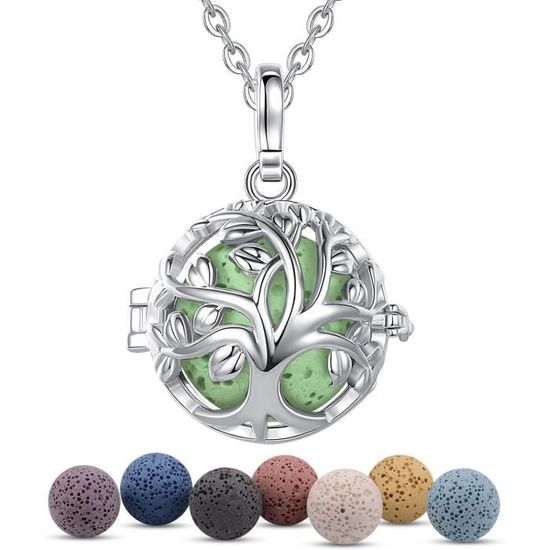 Collier D'aromathérapie Coco Papaya - Pendentif Diffuseur D'huiles Essentielles - Neuf Avec étiquettes