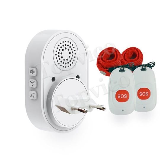 Smartwares Lot De 4 Mini Sac Alarme überfallalarm De Personnes D'appel D'urgence SOS Alarme 85 DB, Sc03sw