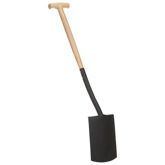 Bêche à creuser de jardin Zerodis - Acier et bois dur - 20 x 28 cm ...