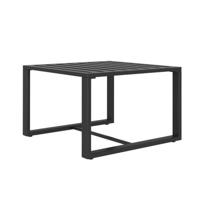 Table basse Aluminium Anthracite, salon de jardin de loisirs，petite table basse noire