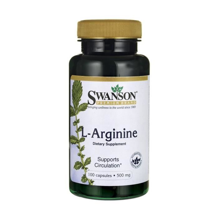 Swanson+L-Arginine 500 mg 100 capsules