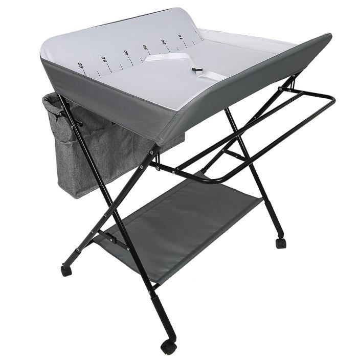 BUL Table à langer portable / Table de massage / Table de couches serviette de bébé - Gris - Pliable/réglable