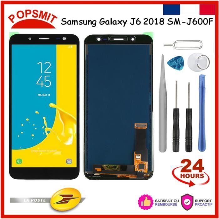 Complet vitre tactile + écran LCD pour NOIR Samsung Galaxy J6 2018 SM-J600F