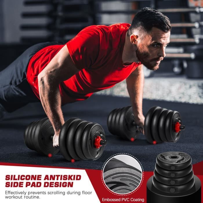 haltères 30 kg musculation Sport haltère reglable avec barres