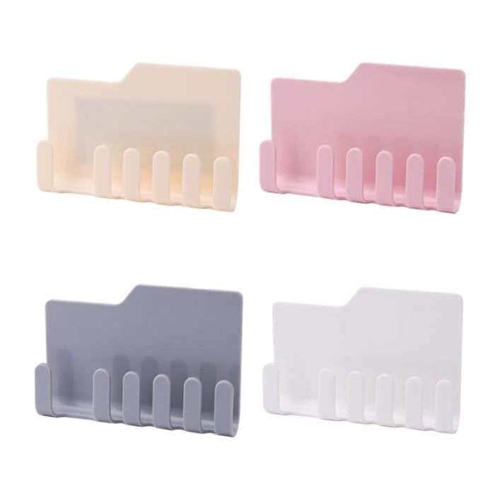 4 pièces porte-rasoir poinçon en plastique libre auto-adhésif brosse à dents étagère de rangement rasoir COFFRET DE RASAGE
