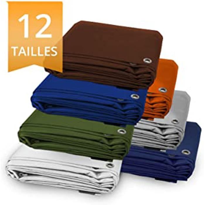 Bâche De Protection En Polyéthylène - Bache Étanche Haute Densité 140G-M² - Bache Imperméable À L'Eau Et Aux Uv - Bleu - Env. 4X6M