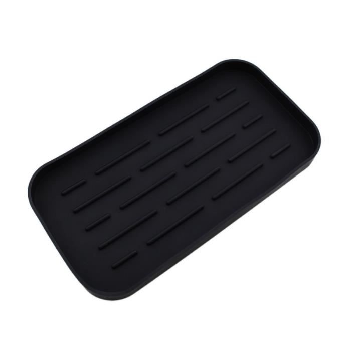 Assiettes,Égouttoir en Silicone pour vaisselle Tasse à eau, fruits légumes cuisine évier organisateur plateau de - Type Black